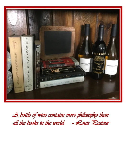 Bottle of Wine = Books of Philosophy